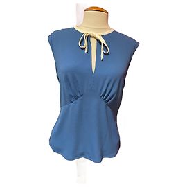 Top azul Agnès b. Talla 40