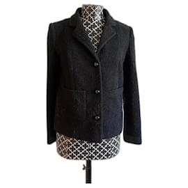 Giacca Chanel Uniforme Nero Blu Scuro