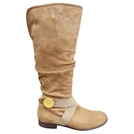 Botas Giuseppe Zanotti beige de gamuza talla 37