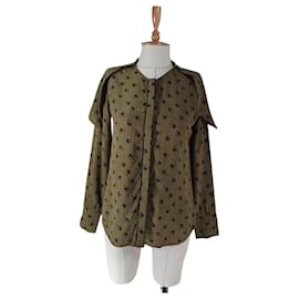 CUSTOMMADE Semina Silk Shirt Green - Autre Marque