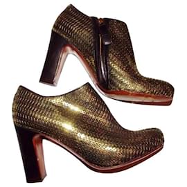 MARC BY MARC JACOBS BOTAS BAJAS BOTINES ORO ANTIGUO S 38.5