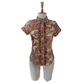 Kenzo Camisa de seda con estampado floral