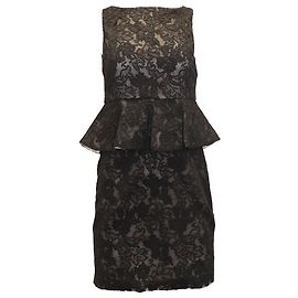 Abito peplo in pizzo Alice + Olivia Josephine in poliestere nero