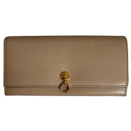 Cartera Continental de Cuero Fendi By The Way Beige