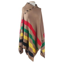 Ralph Lauren Poncho Mehrfarbig Wolle Baumwolle Nylon