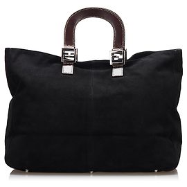 Bolso tote Fendi de ante negro