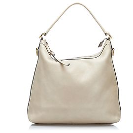 Bolso satchel de cuero blanco Miss GG de Gucci