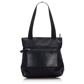 Gucci Black GG Canvas Handbag