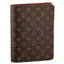 Couverture d'agenda de bureau Louis Vuitton Monogram Marron