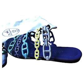 Sandali Hermès Thalassa in pelle viola