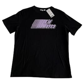 T-shirt Carven nero con motivo viola in cotone M