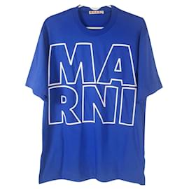 T-shirt Marni in cotone blu