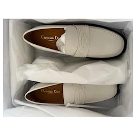 Mocassini Dior Boy in pelle di agnello bianca