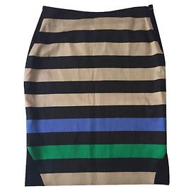 Diane Von Furstenberg Lana DvF Mae Mikado/falda de mezcla de seda color block