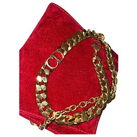 Collana a catena larga Christian Dior oro giallo