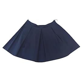 Miu Miu Minirock aus Baumwolle marineblau