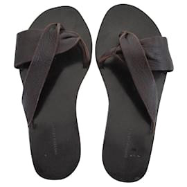 Bottega Veneta muli, pelle marrone,40;5 IT.