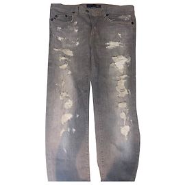 Vaqueros rectos de denim gris Just Cavalli para hombre