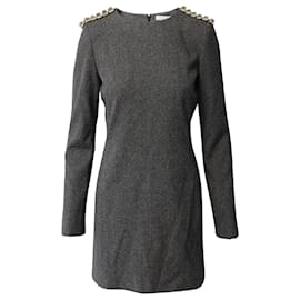 Abito Tubino Chloe Epaulettes in Lana Nera - Chloé