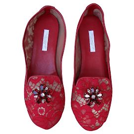 Dolce & Gabbana Ballerine in Pizzo Rosso