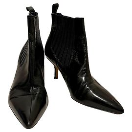 Diane Von Furstenberg Bottines chelsea en cuir verni DvF Mollo