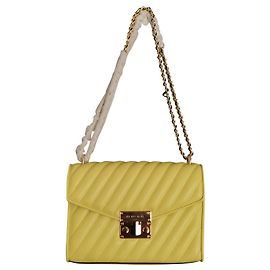 Michael Kors Umhängetasche Gelb mit Goldbeschlag