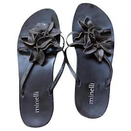 Sandali Minelli Marroni con Motivo Floreale Taglia 38