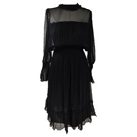 Autre Marque Vestido negro Seventy de viscosa