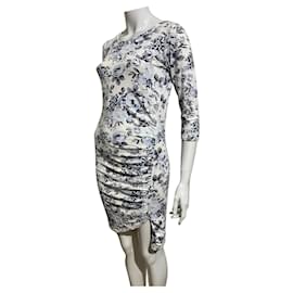 Vestido Ichi Jasmin asimétrico blanco con flores