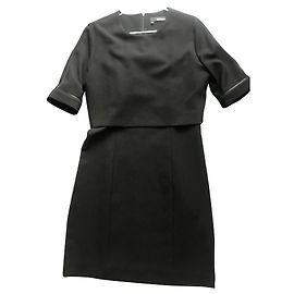 The Kooples Schwarzes zweistufiges Kleid mit Bolero