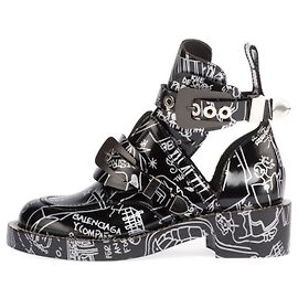 Botas Balenciaga Graffiti de piel nubuck negro 38