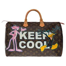 Louis Vuitton Borsa veloce 40 personalizzato "Keep Cool"-13240121210