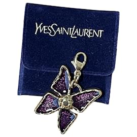 Pendentif, charme « Papillon » Yves Saint Laurent vintage 80s