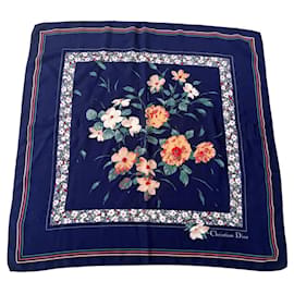 Christian Dior Schal aus Seide Blau
