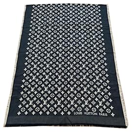 Sciarpa Louis Vuitton Miss LV in seta nera