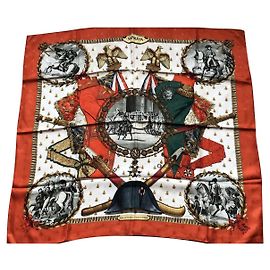 Autre Marque Foulard in seta Hermes Napoleon rosso