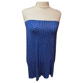 Falda Agnès b. Estampado Geométrico Azul Viscosa