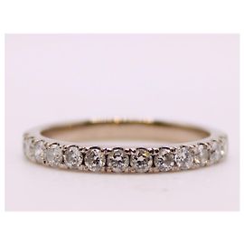 Autre Marque Mezza fede nuziale 13 Diamanti in oro bianco 750%O