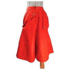 Jacquemus Le Short Belize Naranja de Cuero