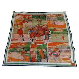 Sciarpa Hermès WOW in seta multicolore 90/90