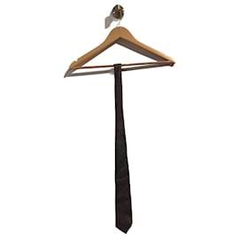 Gucci Brown Silk Printed Tie