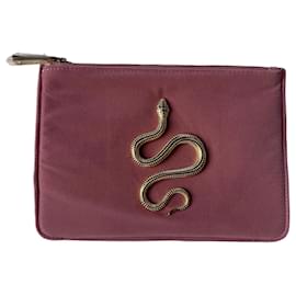 Cartera Paco Rabanne Pure XS de terciopelo rosa