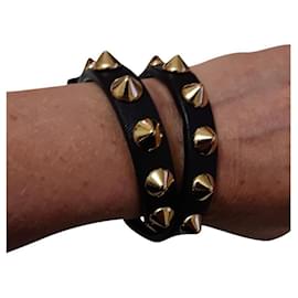 Braccialetto Givenchy in pelle nera