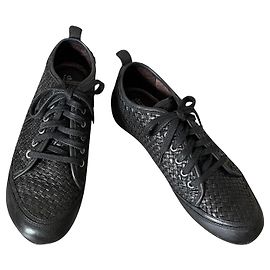 Autre Marque Sneaker Dragon T in pelle intrecciata nera o basket.38
