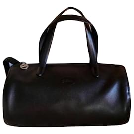 Longchamp Borsa Polochon in pelle nera