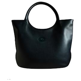 Longchamp Tote Bag aus Leder Marineblau