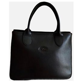 Longchamp Roseau Borsa a mano in pelle nera