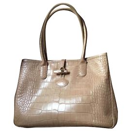 Longchamp Roseau Ledertasche Creme