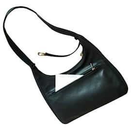Longchamp Besace Tasche aus Leder Marineblau