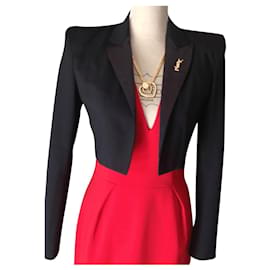 Chaqueta spencer Alexandre Vauthier negra de crepé